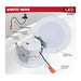 SATCO/NUVO LED Downlight Retrofit Wattage/CCT Selectable 6.5W/8W/9.3W 2700K/3000K/3500K/4000K/5000K 4 Inch Flat Wafer Round Matte White Finish (S11894)