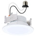 SATCO/NUVO LED Downlight Retrofit Wattage/CCT Selectable 6.5W/8W/9.3W 2700K/3000K/3500K/4000K/5000K 4 Inch Flat Wafer Round Matte White Finish (S11894)
