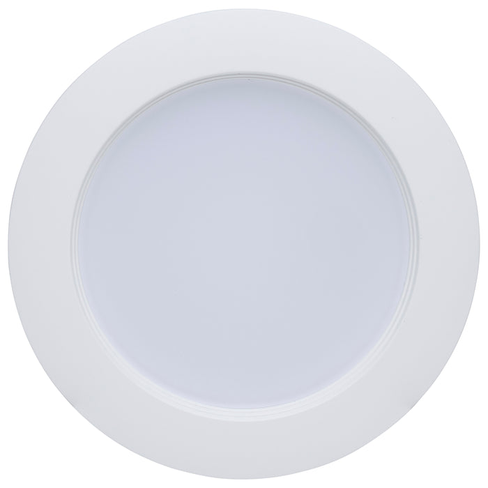 SATCO/NUVO LED Downlight Retrofit Wattage/CCT Selectable 6.5W/8W/9.3W 2700K/3000K/3500K/4000K/5000K 4 Inch Regressed Wafer Round Matte White Finish (S11895)