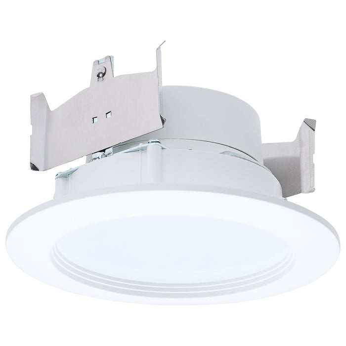 SATCO/NUVO LED Downlight Retrofit Wattage/CCT Selectable 6.5W/8W/9.3W 2700K/3000K/3500K/4000K/5000K 4 Inch Regressed Wafer Round Matte White Finish (S11895)