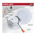 SATCO/NUVO LED Downlight Retrofit Wattage/CCT Selectable 6.5W/8W/9.3W 2700K/3000K/3500K/4000K/5000K 4 Inch Regressed Wafer Round Matte White Finish (S11895)