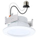 SATCO/NUVO LED Downlight Retrofit Wattage/CCT Selectable 6.5W/8W/9.3W 2700K/3000K/3500K/4000K/5000K 4 Inch Regressed Wafer Round Matte White Finish (S11895)