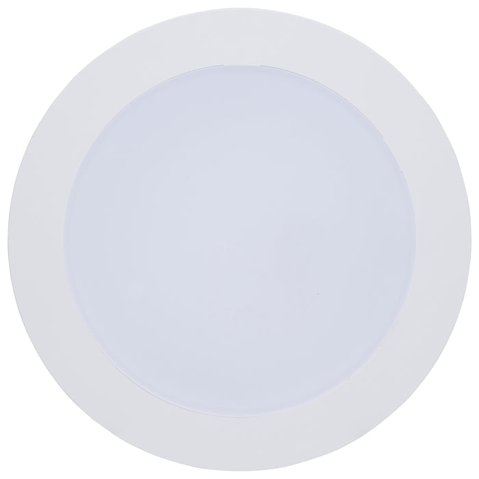 SATCO/NUVO LED Downlight Retrofit Wattage/CCT Selectable 9W/11W/13W 2700K/3000K/3500K/4000K/5000K 6 Inch Flat Wafer Round Matte White Finish (S11896)