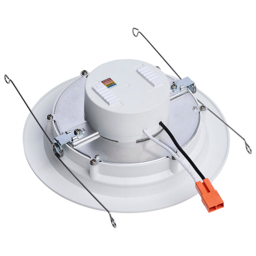 SATCO/NUVO LED Downlight Retrofit Wattage/CCT Selectable 9W/11W/13W 2700K/3000K/3500K/4000K/5000K 6 Inch Regressed Wafer Round Matte White Finish (S11897)