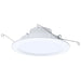 SATCO/NUVO LED Downlight Retrofit Wattage/CCT Selectable 9W/11W/13W 2700K/3000K/3500K/4000K/5000K 6 Inch Regressed Wafer Round Matte White Finish (S11897)