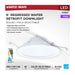 SATCO/NUVO LED Downlight Retrofit Wattage/CCT Selectable 9W/11W/13W 2700K/3000K/3500K/4000K/5000K 6 Inch Regressed Wafer Round Matte White Finish (S11897)