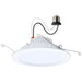 SATCO/NUVO LED Downlight Retrofit Wattage/CCT Selectable 9W/11W/13W 2700K/3000K/3500K/4000K/5000K 6 Inch Regressed Wafer Round Matte White Finish (S11897)