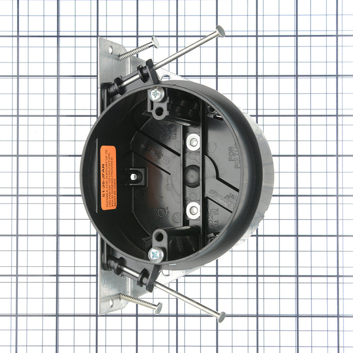 Pass And Seymour Plastic Box 4 Round Ceiling Fan Rated Captive Nail (S120JFAN)