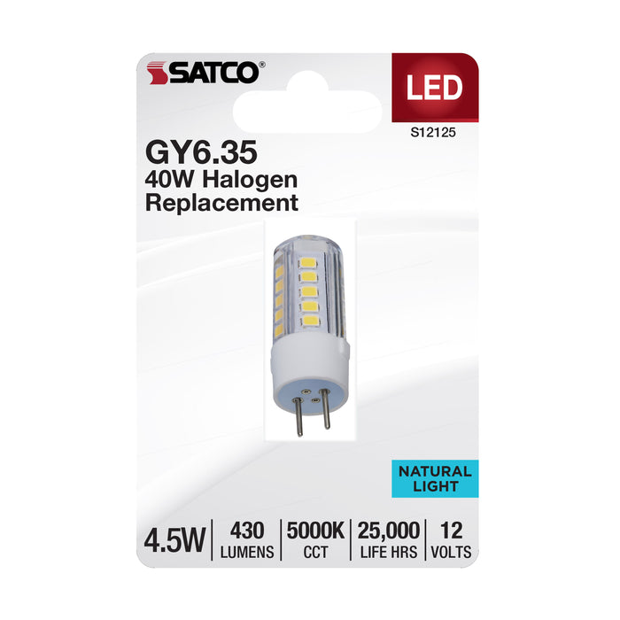 SATCO/NUVO 4.5W Mini LED Bipin GY6.35 Base 5000K Clear Finish 12V (S12125)