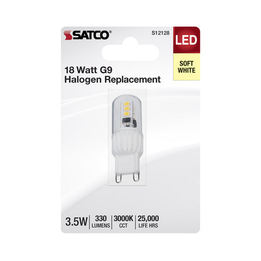SATCO/NUVO 3.5W Mini LED Bipin Double Loop G9 Base 3000K Clear Finish 120V (S12128)