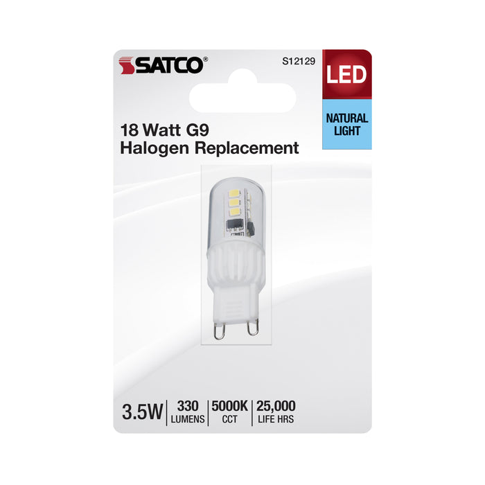 SATCO/NUVO 3.5W Mini LED Bipin Double Loop G9 Base 5000K Clear Finish 120V (S12129)