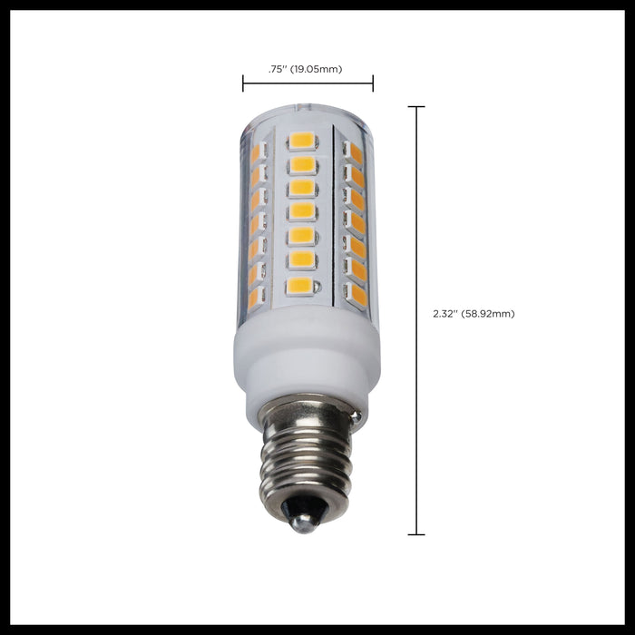 SATCO/NUVO 5W Mini LED Candelabra E12 Base 3000K Clear Finish 120V (S12134)