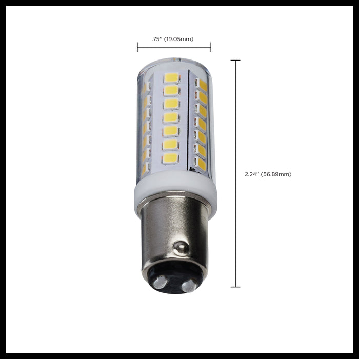 SATCO/NUVO 5W Mini LED Bayonet Double Contact BA15d Base 5000K Clear Finish 120V (S12137)