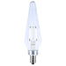 SATCO/NUVO 2W Prismatic HX11 LED 2700K Candelabra Base 120V Clear Finish 2-Card (S12140)