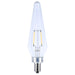 SATCO/NUVO 2W Prismatic HX11 LED 2700K Candelabra Base 120V Clear Finish 2-Card (S12140)