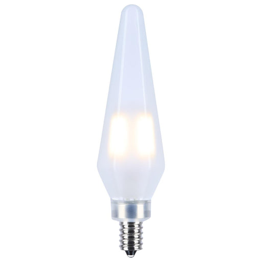 SATCO/NUVO 2W Prismatic HX11 LED 2700K Candelabra Base 120V Frost Finish 2-Card (S12141)