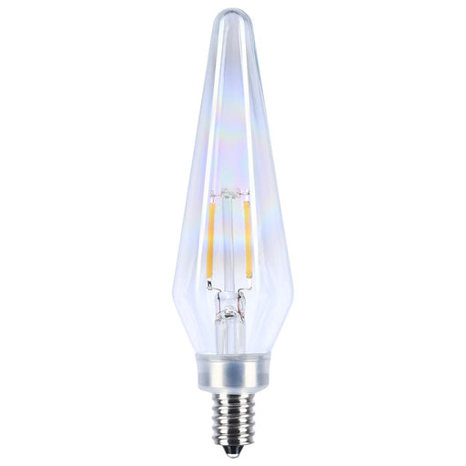 SATCO/NUVO 2W Prismatic HX11 LED 2700K Candelabra Base 120V Aurora Finish 2-Card (S12142)