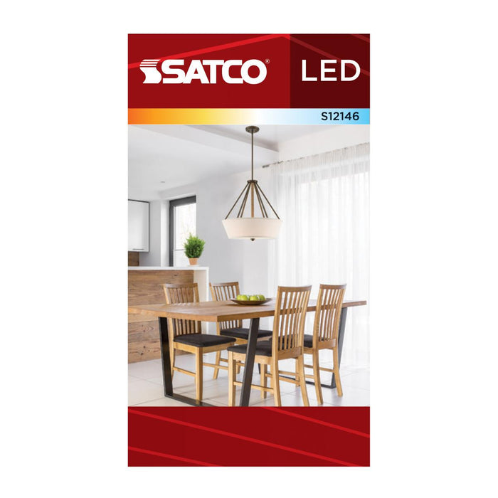 SATCO/NUVO 11.5W LED A19 CCT Selectable 2700K/3000K/3500K/4000K/5000K GU24 Base 120V (S12146)