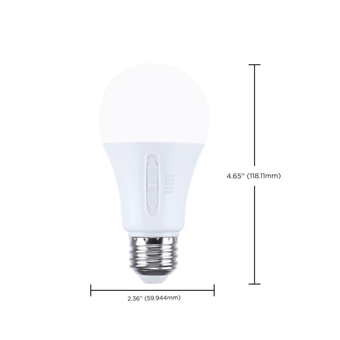 SATCO/NUVO 15.5W LED A19 CCT Selectable 2700K/3000K/3500K/4000K/5000K Medium E26 Base 120V (S12147)