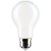 SATCO/NUVO 8W LED A19 3000K-2000K Warm Dimming Medium E26 Base 120V 90 CRI Frost Finish (S12151)