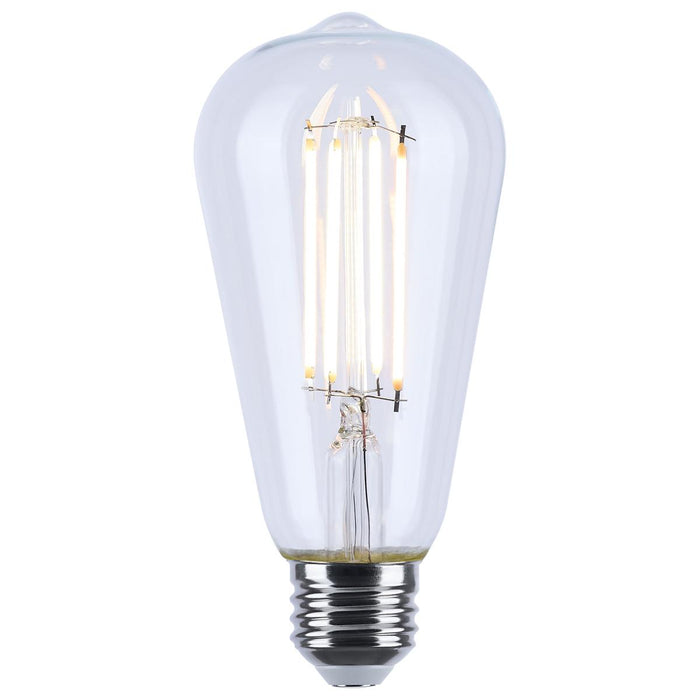 SATCO/NUVO 8W LED ST19 3000K-2000K Warm Dimming Medium E26 Base 120V 90 CRI Clear Finish (S12154)