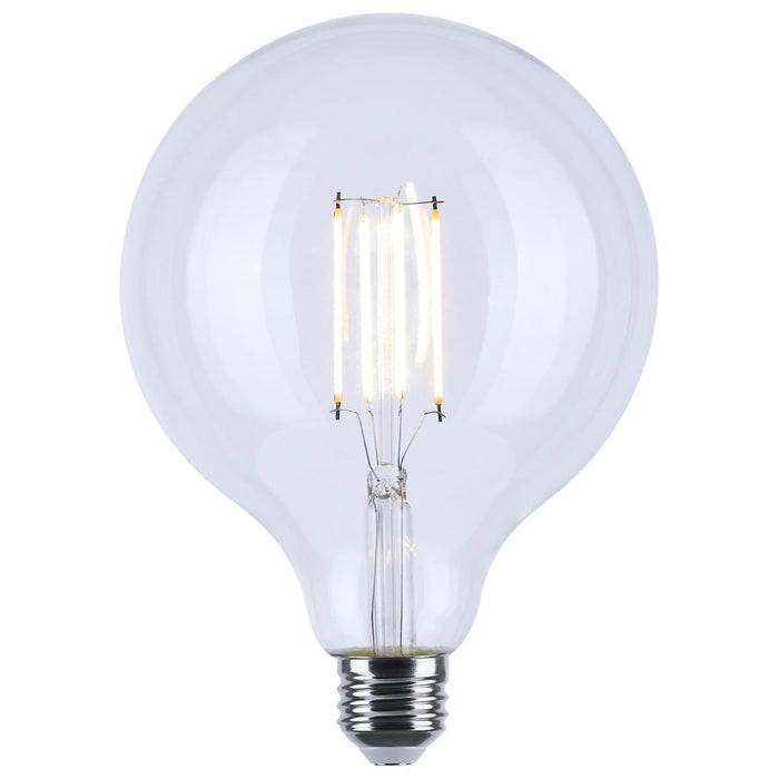 SATCO/NUVO 8W LED G40 3000K-2000K Warm Dimming Medium E26 Base 120V 90 CRI Clear Finish (S12155)