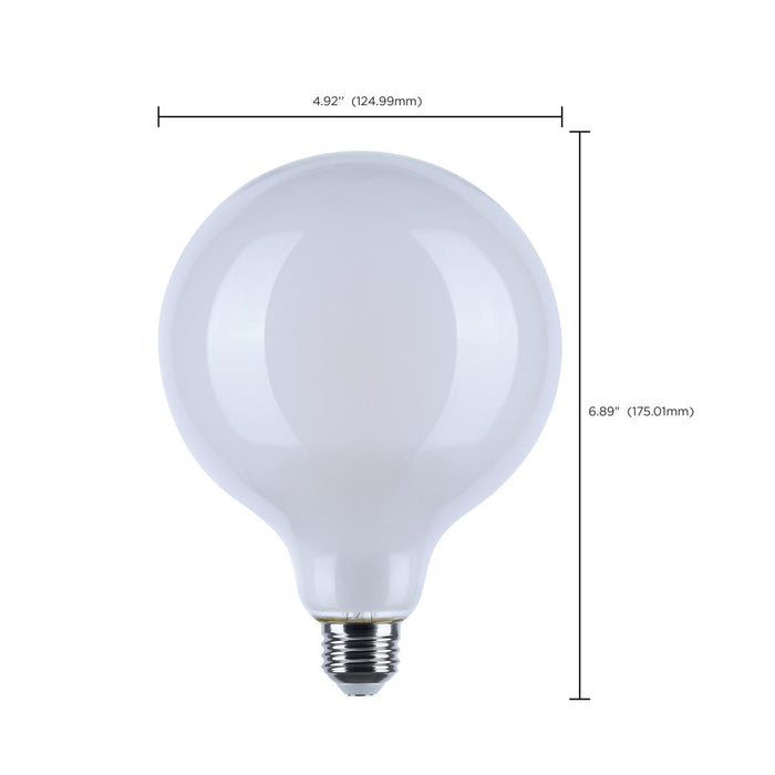 SATCO/NUVO 8W LED G40 3000K-2000K Warm Dimming Medium E26 Base 120V 90 CRI Clear Finish (S12155)