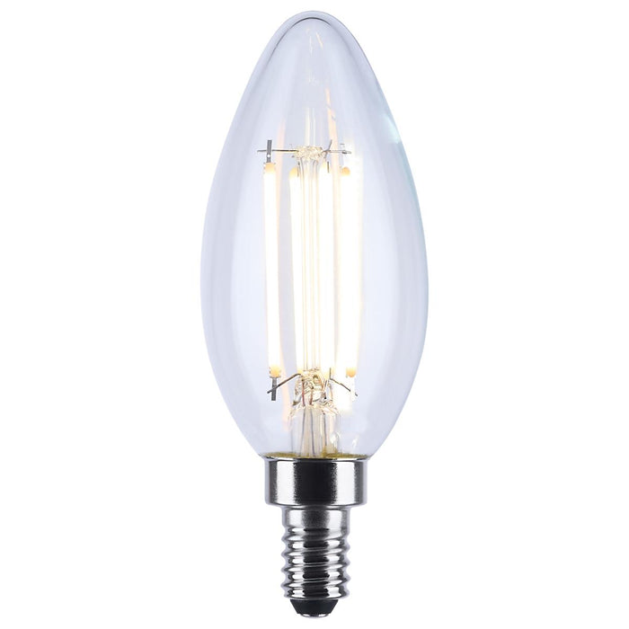 SATCO/NUVO 4.5W LED B11 3000K-2000K Warm Dimming Candelabra E12 Base 120V 90 CRI Clear Finish (S12157)