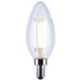 SATCO/NUVO 4.5W LED B11 3000K-2000K Warm Dimming Candelabra E12 Base 120V 90 CRI Clear Finish (S12157)