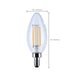 SATCO/NUVO 4.5W LED B11 3000K-2000K Warm Dimming Candelabra E12 Base 120V 90 CRI Clear Finish (S12157)