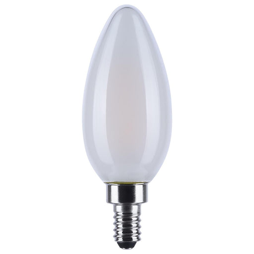 SATCO/NUVO 4.5W LED B11 3000K-2000K Warm Dimming Candelabra E12 Base 120V 90 CRI Frost Finish (S12158)