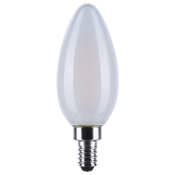 SATCO/NUVO 4.5W LED B11 3000K-2000K Warm Dimming Candelabra E12 Base 120V 90 CRI Frost Finish (S12158)