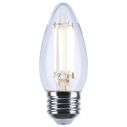 SATCO/NUVO 4.5W LED B11 3000K-2000K Warm Dimming Medium E26 Base 120V 90 CRI Clear Finish (S12159)