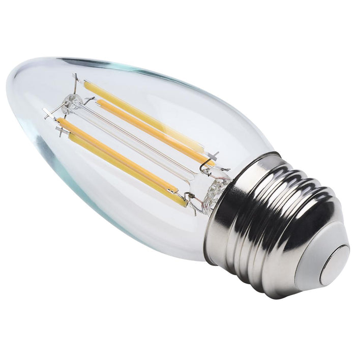 SATCO/NUVO 4.5W LED B11 3000K-2000K Warm Dimming Medium E26 Base 120V 90 CRI Clear Finish (S12159)