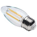 SATCO/NUVO 4.5W LED B11 3000K-2000K Warm Dimming Medium E26 Base 120V 90 CRI Clear Finish (S12159)