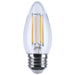SATCO/NUVO 4.5W LED B11 3000K-2000K Warm Dimming Medium E26 Base 120V 90 CRI Clear Finish (S12159)