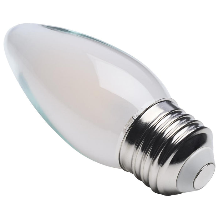 SATCO/NUVO 4.5W LED B11 3000K-2000K Warm Dimming Medium E26 Base 120V 90 CRI Frost Finish (S12160)