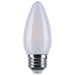 SATCO/NUVO 4.5W LED B11 3000K-2000K Warm Dimming Medium E26 Base 120V 90 CRI Frost Finish (S12160)