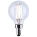 SATCO/NUVO 4.5W LED G16.5 3000K-2000K Warm Dimming Candelabra E12 Base 120V 90 CRI Clear Finish (S12161)