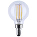 SATCO/NUVO 4.5W LED G16.5 3000K-2000K Warm Dimming Candelabra E12 Base 120V 90 CRI Clear Finish (S12161)