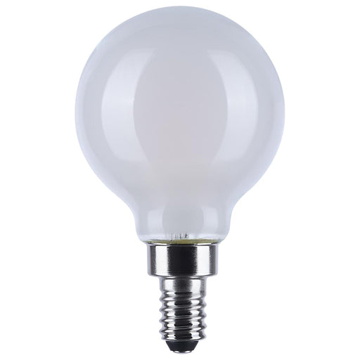 SATCO/NUVO 4.5W LED G16.5 3000K-2000K Warm Dimming Candelabra E12 Base 120V 90 CRI White Finish (S12162)