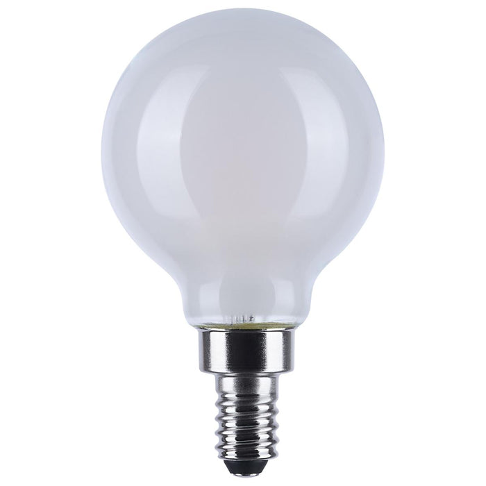 SATCO/NUVO 4.5W LED G16.5 3000K-2000K Warm Dimming Candelabra E12 Base 120V 90 CRI White Finish (S12162)