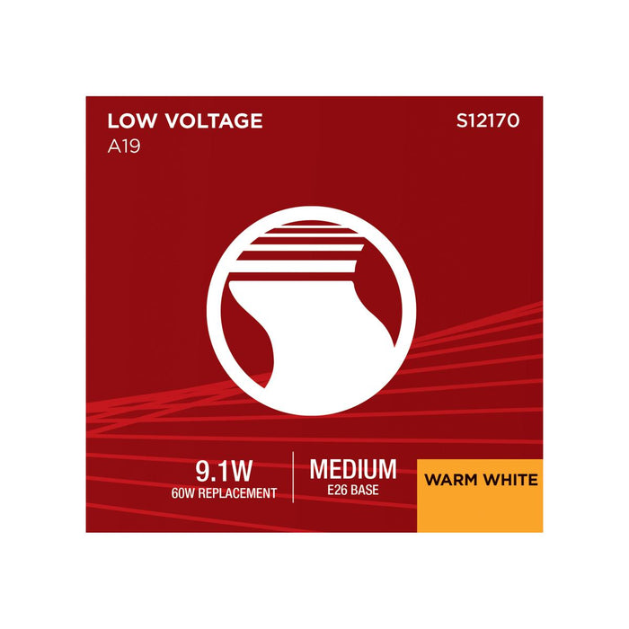 SATCO/NUVO 9.1W A19 LED 2700K CCT Medium Base White Finish 12V-24Vac 12V-34Vdc (S12170)