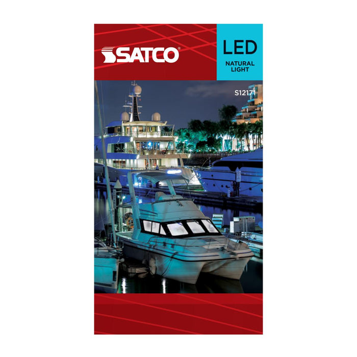 SATCO/NUVO 9.1W A19 LED 5000K CCT Medium Base White Finish 12V-24Vac 12V-34Vdc (S12171)