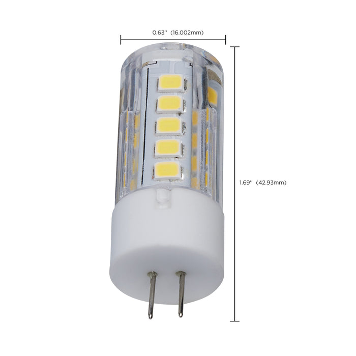 SATCO/NUVO 3W T5 LED Clear Finish Bi-Pin G4 Base 5000K 12V (S12312)