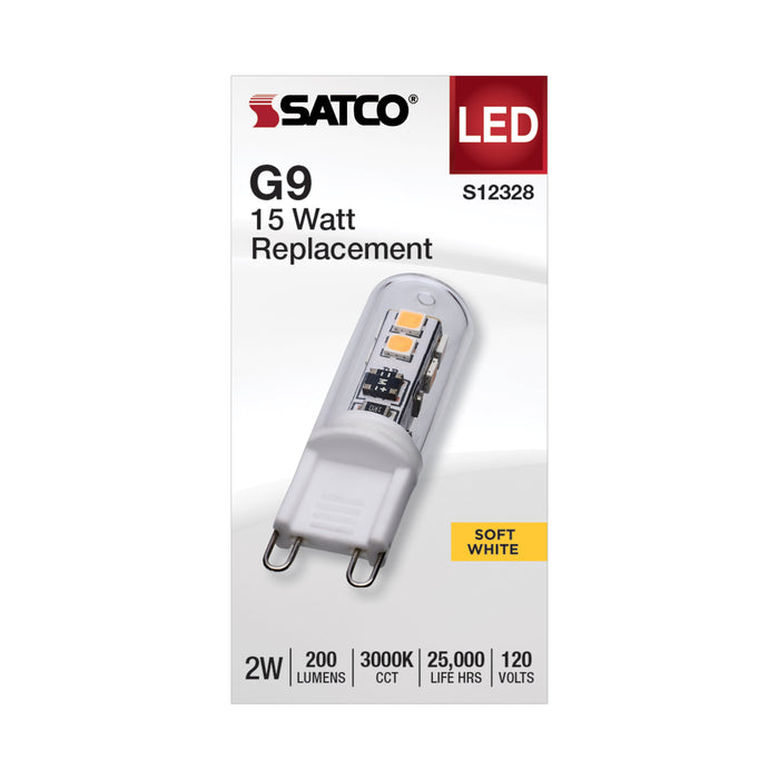 SATCO/NUVO 2W T4 LED Clear Finish G9 Base 3000K 120V (S12328)