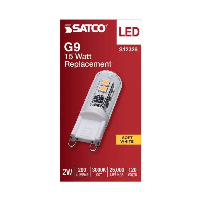 SATCO/NUVO 2W T4 LED Clear Finish G9 Base 3000K 120V (S12328)