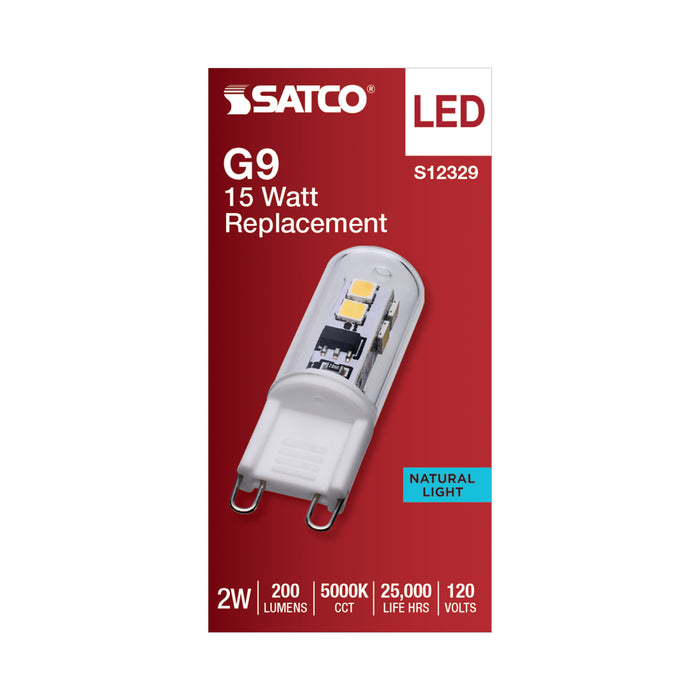 SATCO/NUVO 2W T4 LED Clear Finish G9 Base 5000K 120V (S12329)