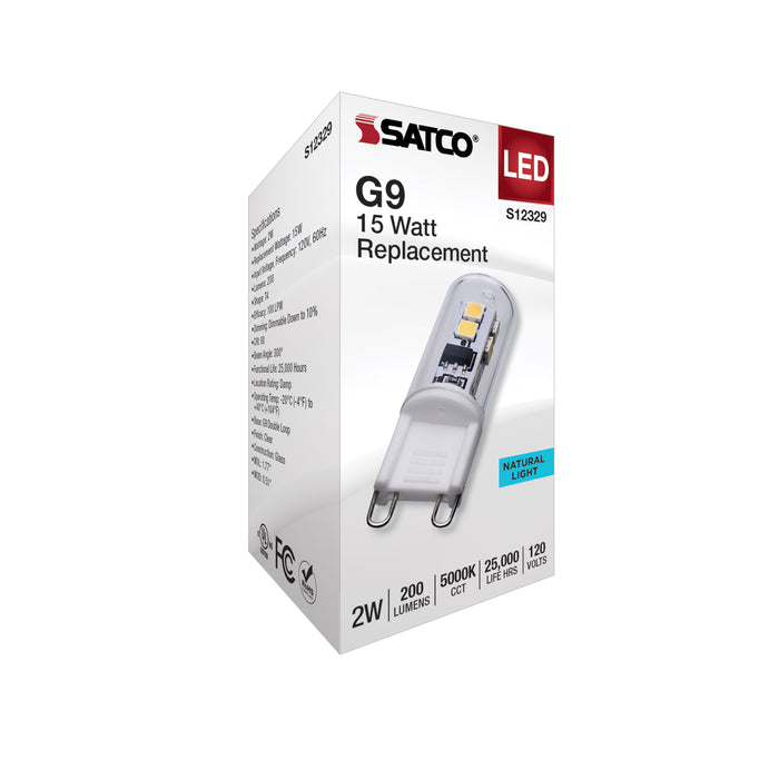 SATCO/NUVO 2W T4 LED Clear Finish G9 Base 5000K 120V (S12329)