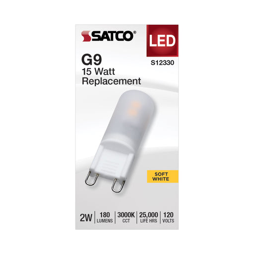 SATCO/NUVO 2W T4 LED Frost Finish G9 Base 3000K 120V (S12330)